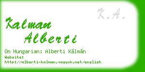 kalman alberti business card