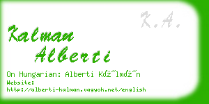 kalman alberti business card